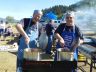 The chilly boys ready to serve the special blend, Left Don Iwaskow and Dan Will  